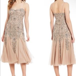 Gianni Bini Jane Beaded Flounce Midi Dress